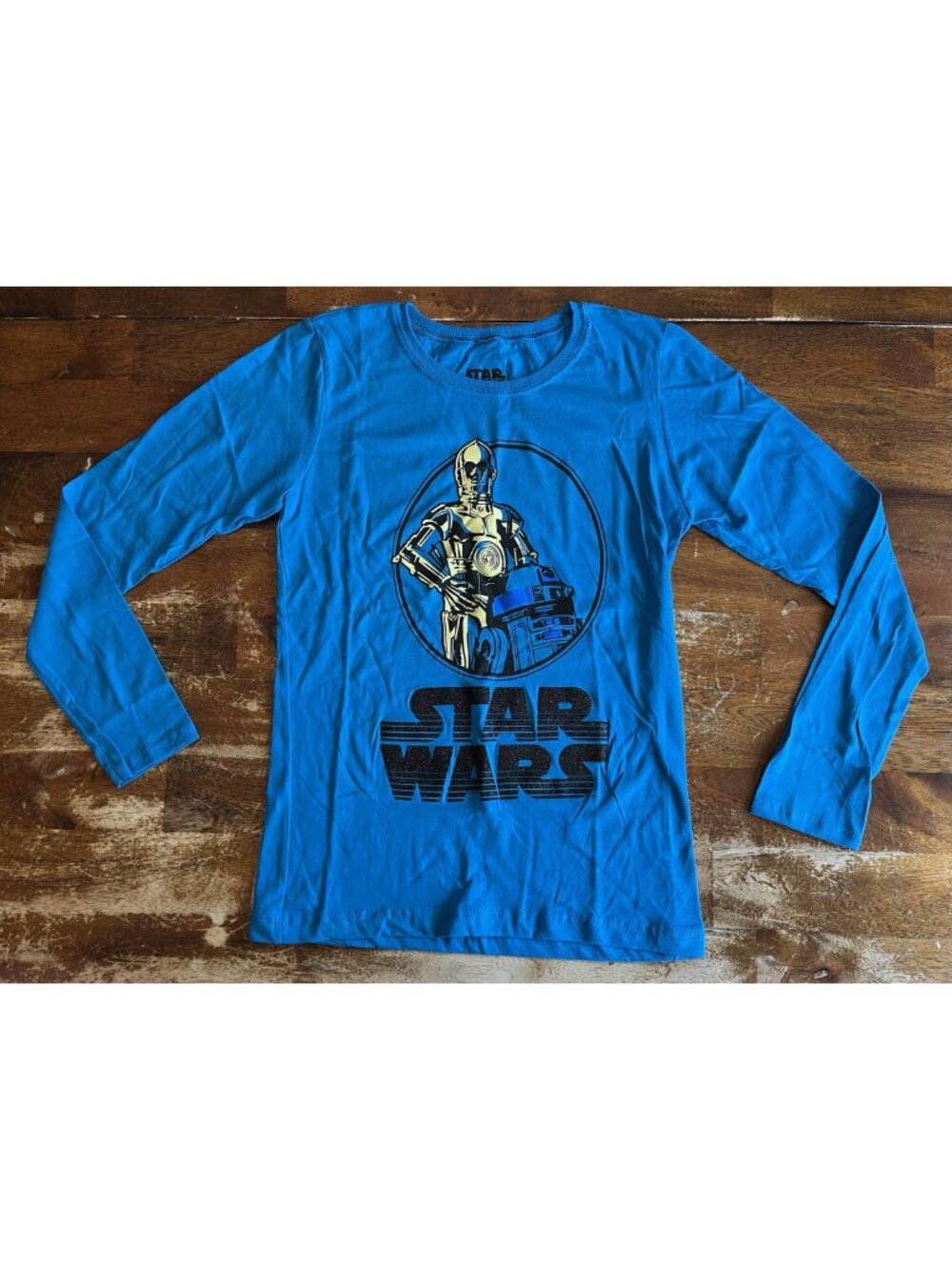 Star Wars Girls C-3PO R2-D2 Long Sleeve Shirt M 10/12 NWOT